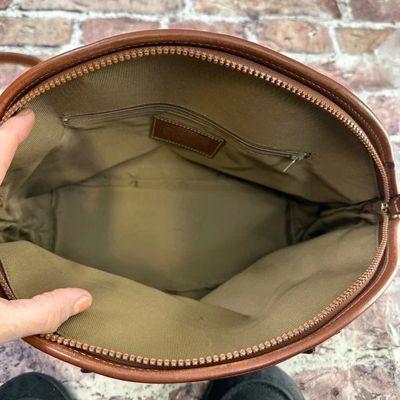 Coach Sheridan Mariel Navy Blue Pebbled Leather Dome Satchel Bag 4228 Vintage - Picture 6 of 16